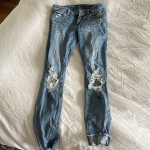 Abercrombie ripped skinny jeans